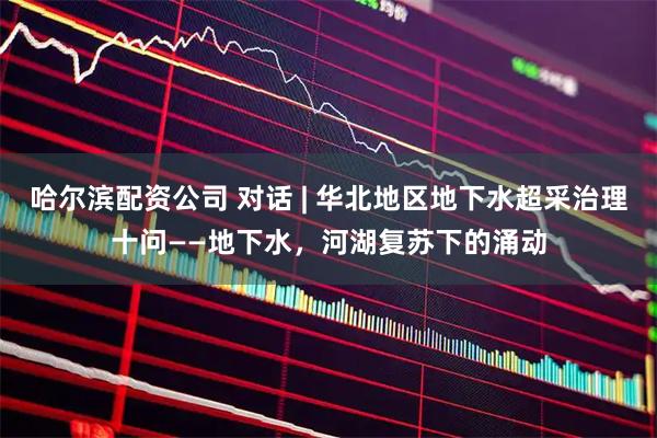 哈尔滨配资公司 对话 | 华北地区地下水超采治理十问——地下水，河湖复苏下的涌动